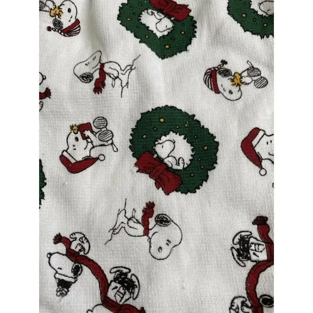 Peanuts Snoopy Hanging‎ Kitchen Towel Christmas Wreath Holidays Woodstock NWT